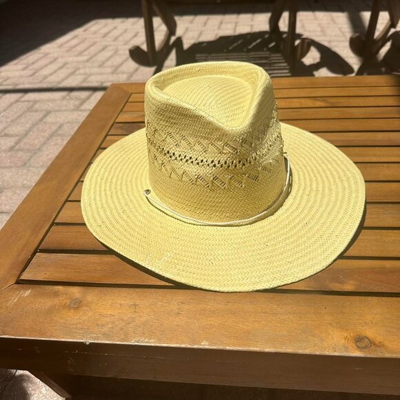 NEW LACK OF COLOR The Baja Sunlight Hat yellow 667tn - Picture 7 of 7